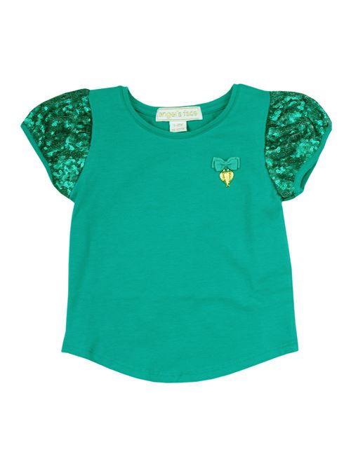 Sequin t-shirt Angel's face | TOP PRINCESSVERDE